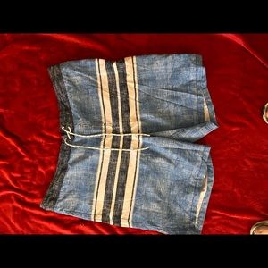 Goodfellow & Co. Blue Striped Swim Trunks NWT XXL
